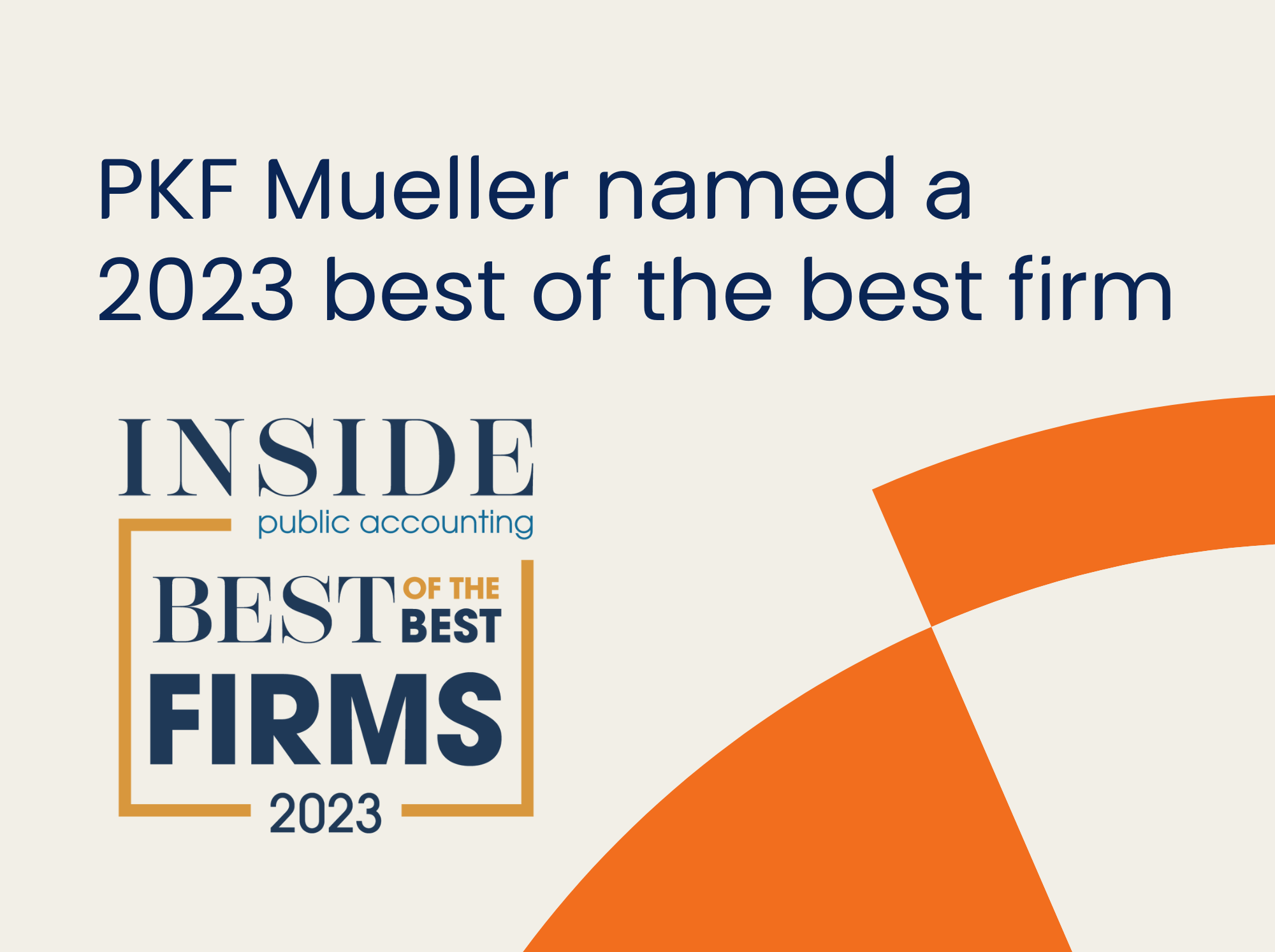 PKF Mueller named a 2023 best of the best firm