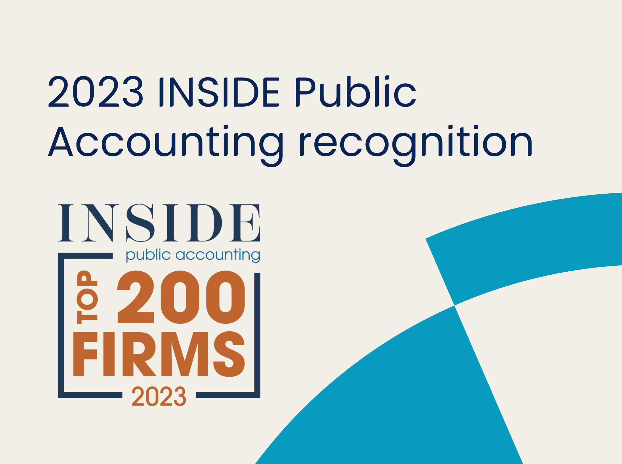 2023 INSIDE Public Accounting recognition